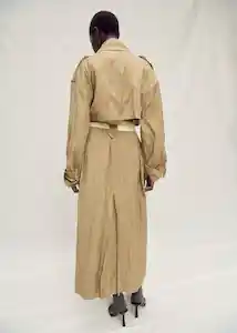 Abrigo Trench Cherry Camel Talla S Mujer Mango