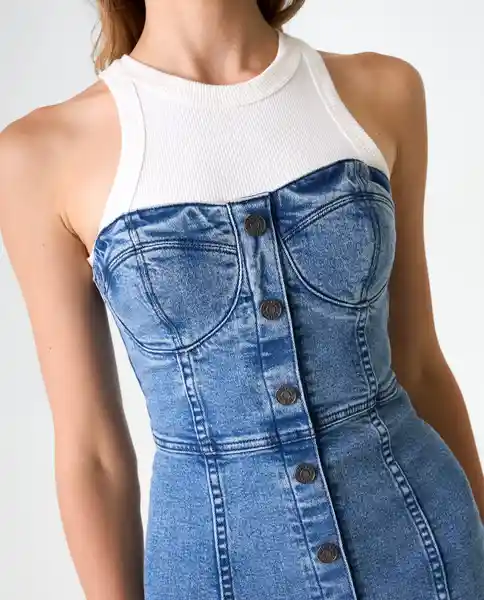Vestido Mujer Azul Talla S 372G001_AZU174021 Americanino