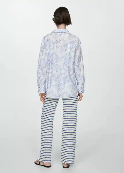 Camisa Rita Off White Talla M Mujer Mango
