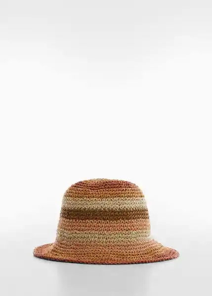 Gorro Ondas Beige Talla 99 Mujer Mango