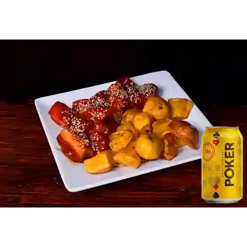 Combo Costilla BBQ 230 gr + Cerveza Poker Lta 330ml