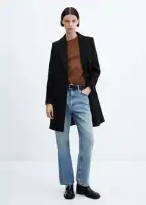 Abrigo Dali Negro Talla 26 Mujer Mango