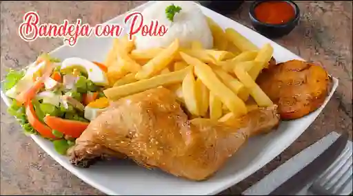 Bandeja con pollo horno