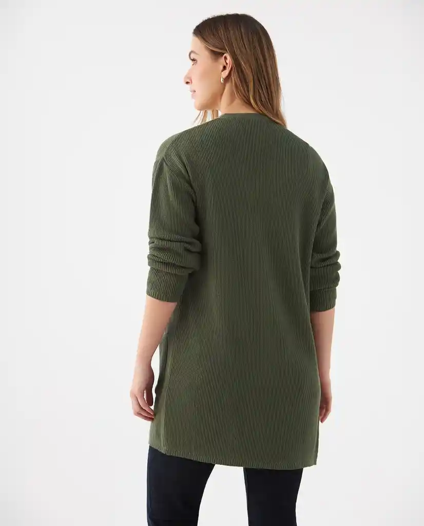 Cárdigan Tejido Verde Pino Medio Talla XL 169F100 Esprit