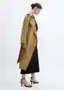 Abrigo Trench Abrigo Trenchi-W Camel Talla S Mujer Mango