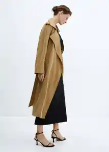 Abrigo Trench Abrigo Trenchi-W Camel Talla S Mujer Mango