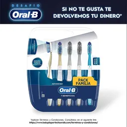 Cepillo de Dientes Oral-B Advanced 7 Beneficios Suave 5 Unidades