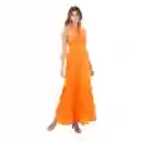 Vestido Largo María Naranja Talla Xs