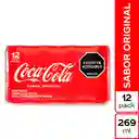 Gaseosa Coca-Cola Sabor Original en Lata 269 ml x12 Unds