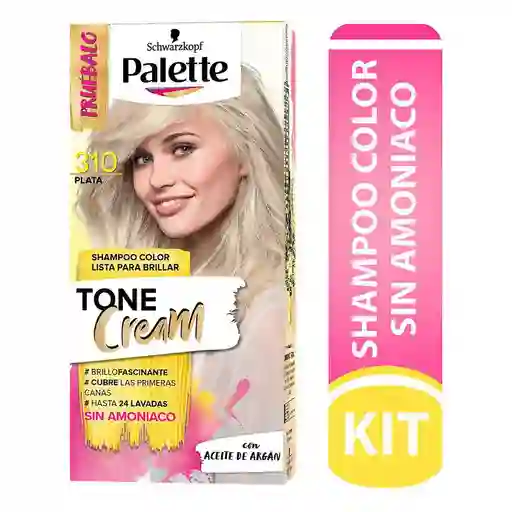 Palette Shampoo Color Tone Cream 310 con Aceite de Argán