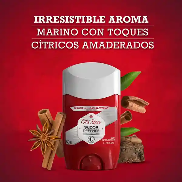 Desodorante Antitranspirante Hombre Old Spice Barra Sudor Defense Seco Seco 50 g Pack 2 Unidades
