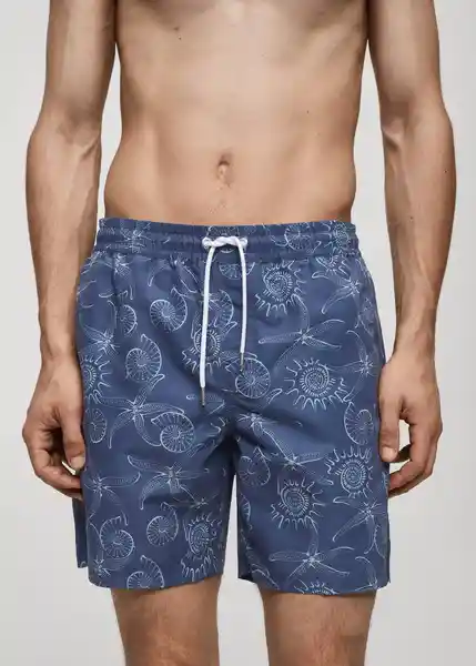 Short Bañador Caracol Navy Talla L Hombre Mango