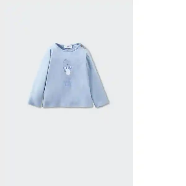 Camiseta Hello Celeste Talla 61 Niños Mango