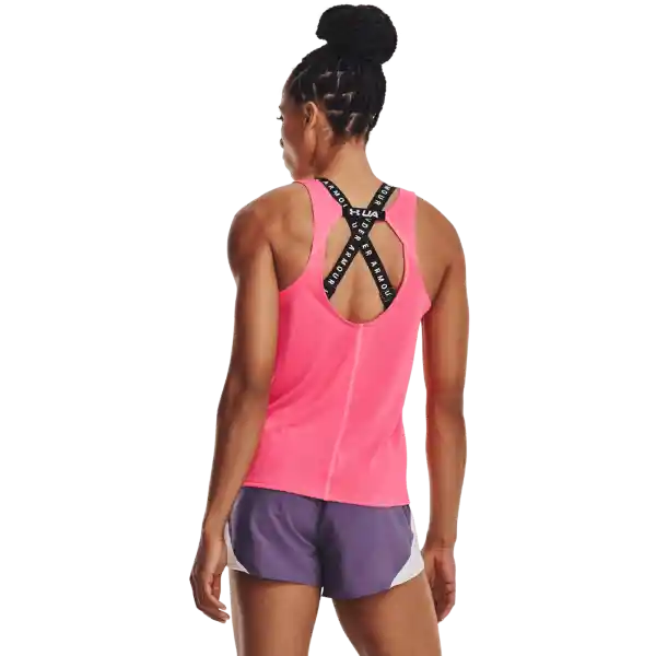 Under Armour Polera Fly by Tank Rosado Para Mujer Talla MD