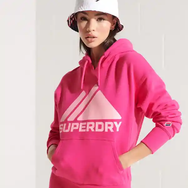 Superdry Buzo Mountain Sport Mono Hood Rosado Talla S