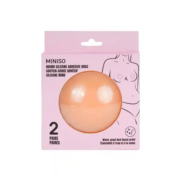 Brasier Adhesivo Invisible Redondo Serie Miniso