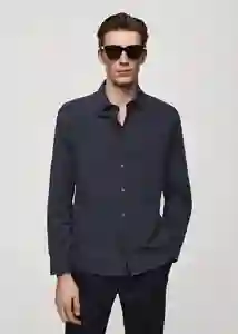 Camisa Sóller Navy Talla XS Hombre Mango