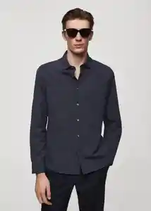 Camisa Sóller Navy Talla XS Hombre Mango