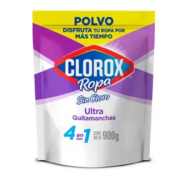 Quitamanchas Sin Cloro Clorox Ropa 4 en 1 Blanca en Polvo 900 g