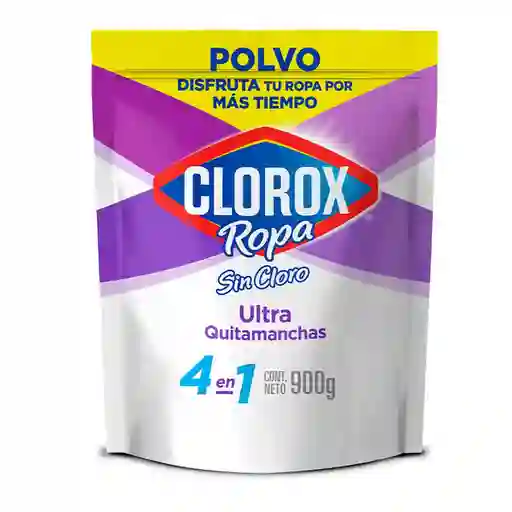 Quitamanchas Sin Cloro Clorox Ropa 4 en 1 Blanca en Polvo 900 g