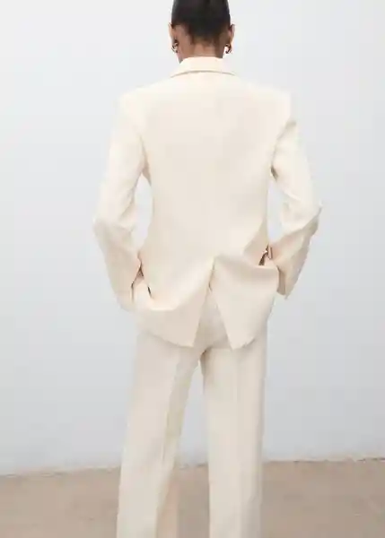 Blazer Americana Iguana Vainilla Talla S Mujer Mango