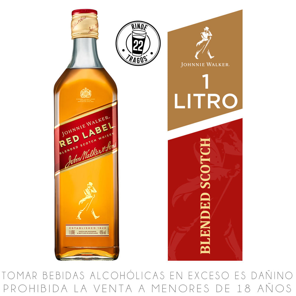 Johnnie Walker Jw Red Label Red Label Whisky 1 l