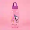 Vaso Plástico Con Asa de Serie Snoopy Rosa 1000 mL Miniso