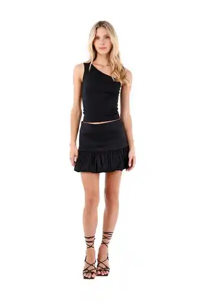 Falda Corta Cenit Negro Talla M Mercedes Campuzano