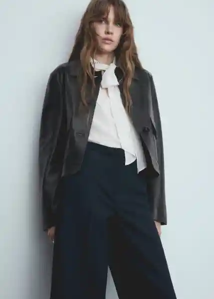 Pantalón Nina Navy Talla 44 Mujer Mango