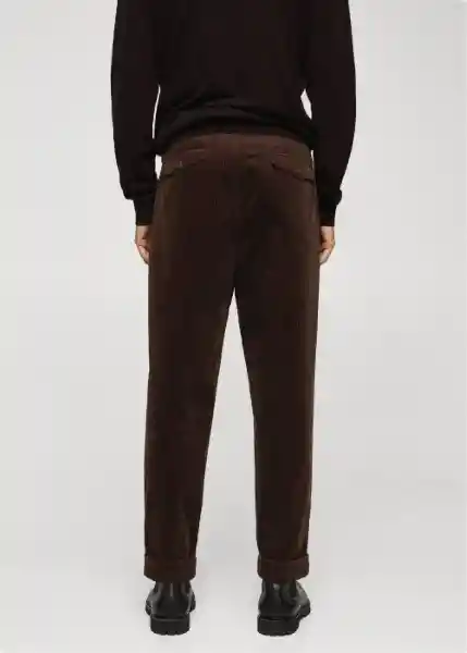 Pantalón Baku Marrón Talla 46 Hombre Mango