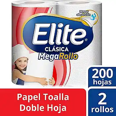 Elite Papel Toalla Clásica Mega Rollo 100 U X 2