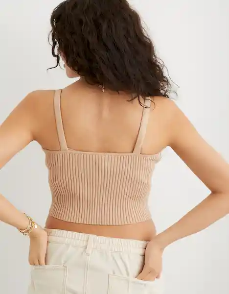 Camiseta Aerie Mujer Beige T SMALL 400382107531 American Eagle