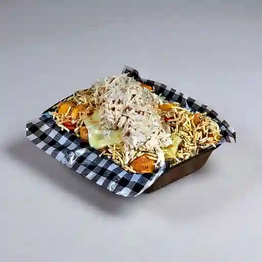 Salchi pollo bechamel