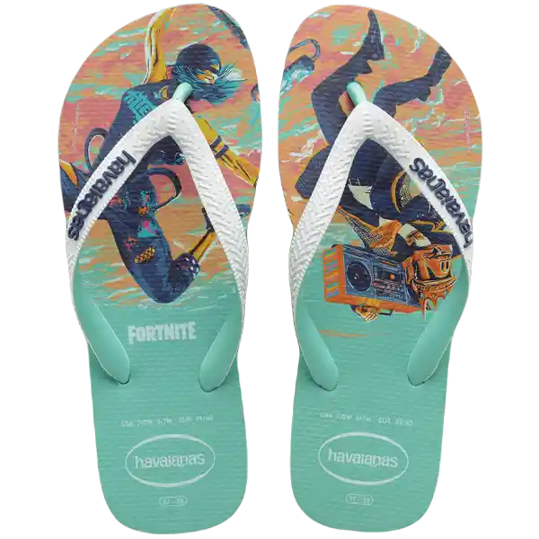 Sandalias Top Fortnite Verde Rocio Talla 38 4146366 Havaianas