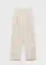 Pantalón Maneli Piedra Talla 40 Mujer Mango