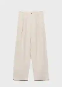 Pantalón Maneli Piedra Talla 40 Mujer Mango