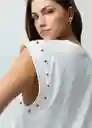 Camiseta Mujer Crudo Puro Claro Talla M Naf Naf