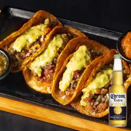 Combo Tacos + Cerveza Corona Bot. 355ml