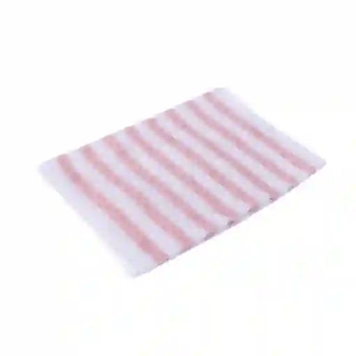 Toalla Infantil Para Baño de Algodón Con Rayas Rosa Miniso