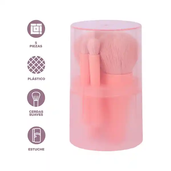 Set de Brochas de Maquillaje Con Estuche Miniso