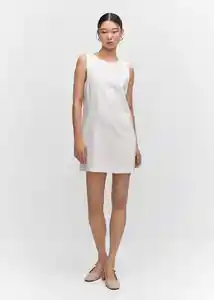 Vestido Tika Off White Talla L Mujer Mango