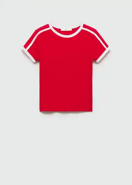 Camiseta Sporty Rojo Talla M Mujer Mango