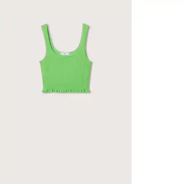 Top Ruffi Verde Talla S Mujer Mango