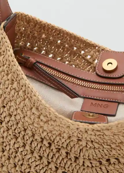 Bolso G Carrie Cuero Talla 99 Mujer Mango