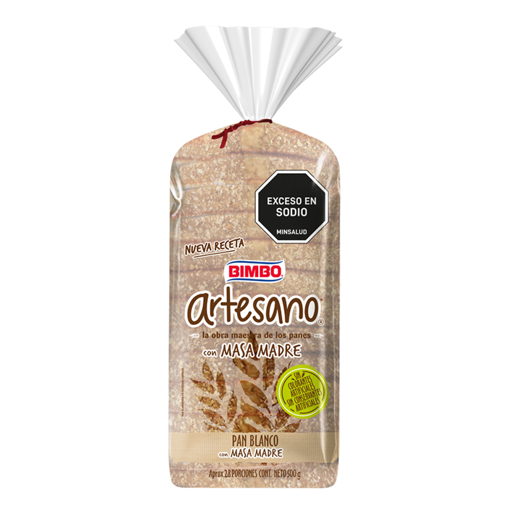 Pan Tajado Artesano Blanco Masa Madre 500 g