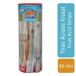 Sour Rainbow Belts Tiras Agridulces Multicolor 