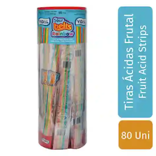 Sour Rainbow Belts Tiras Agridulces Multicolor 