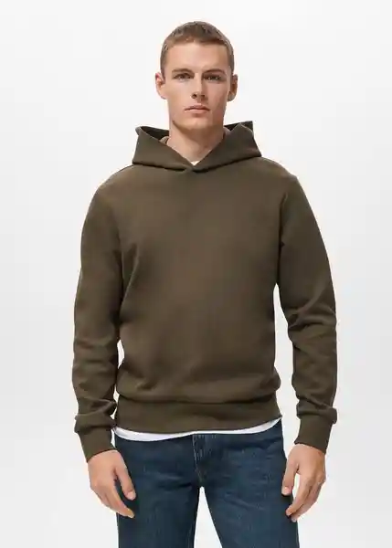 Buzo Sudadera Bono Oliva Talla M Hombre Mango