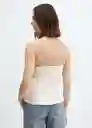 Top Raquel Crudo Talla S Mujer Mango