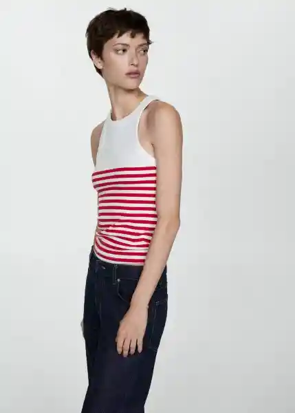 Top Roni Rojo Talla L Mujer Mango